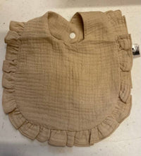 Load image into Gallery viewer, Muslin Ruffle Toddler Bib ($4 ea) Baby Gift, Shower Gift