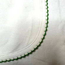 Load image into Gallery viewer, Picot Trim/ Receiving Blanket Baby Gift, Embroidery, Mono