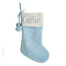 Load image into Gallery viewer, Christmas Stocking & Thread, Blue, Pink, Red and White