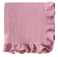 Load image into Gallery viewer, Muslin Ruffle Blanket - Baby Gift, Shower Gift, Newborn