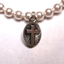 Load image into Gallery viewer, Religious Pearl (Oval Cross) Baby Child Kid Bracelet Jewelry