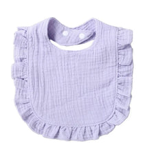 Load image into Gallery viewer, Muslin Ruffle Toddler Bib ($4 ea) Baby Gift, Shower Gift