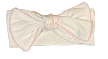 Load image into Gallery viewer, Picot Trim Bows, Headband, Infant, Newborn
