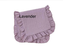Load image into Gallery viewer, Muslin Ruffle Burp (4$ ea) Baby Gift, Shower Gift, Newborn