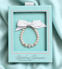 Load image into Gallery viewer, Religious Pearls w/ Silver Cross, Children's Jewelry