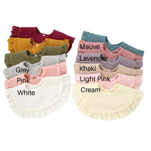 Load image into Gallery viewer, Muslin Ruffle Baby Bib