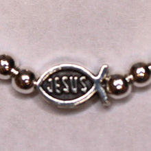 Load image into Gallery viewer, Sterling Silver with Jesus Bead