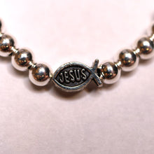 Load image into Gallery viewer, Sterling Silver with Jesus Bead