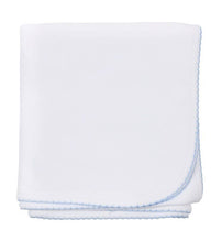 Load image into Gallery viewer, Picot Trim/ Receiving Blanket Baby Gift, Embroidery, Mono