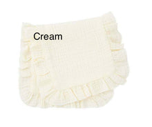 Load image into Gallery viewer, Muslin Ruffle Burp (4$ ea) Baby Gift, Shower Gift, Newborn