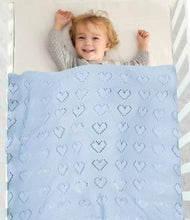 Load image into Gallery viewer, Heart Cotton Knit Blanket
