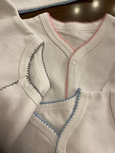 Load image into Gallery viewer, Picot Trim/ 2 Button Day Gown Newborn, Baby Gift
