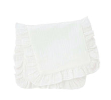 Load image into Gallery viewer, Muslin Ruffle Burp (4$ ea) Baby Gift, Shower Gift, Newborn
