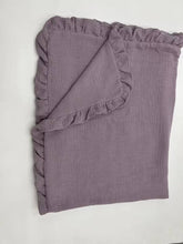 Load image into Gallery viewer, Muslin Ruffle Blanket, Bib, Burp
