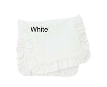 Load image into Gallery viewer, Muslin Ruffle Burp (4$ ea) Baby Gift, Shower Gift, Newborn
