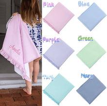 Load image into Gallery viewer, Beach Towel, Seersucker, Monogram, Embroidery
