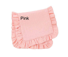 Load image into Gallery viewer, Muslin Ruffle Burp (4$ ea) Baby Gift, Shower Gift, Newborn
