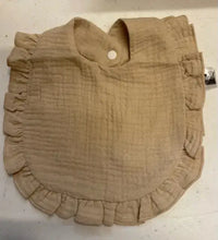 Load image into Gallery viewer, Muslin Ruffle Blanket, Bib, Burp
