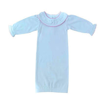Load image into Gallery viewer, Picot Trim / Ruffle Collar Day Gown Baby Gift, Embroidery
