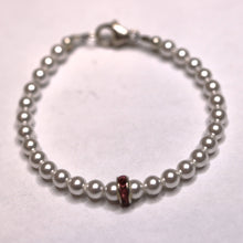 Load image into Gallery viewer, Pearls w/ Rondel Pink /Child Bracelet (My First Pearls)
