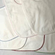 Load image into Gallery viewer, Picot Trim /Bib Newborn, Baby Gift, Embroidery, Monogram
