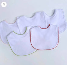 Load image into Gallery viewer, Picot Trim /Bib Newborn, Baby Gift, Embroidery, Monogram
