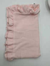 Load image into Gallery viewer, Muslin Ruffle Blanket, Bib, Burp
