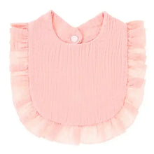 Load image into Gallery viewer, Muslin Ruffle Blanket, Bib, Burp
