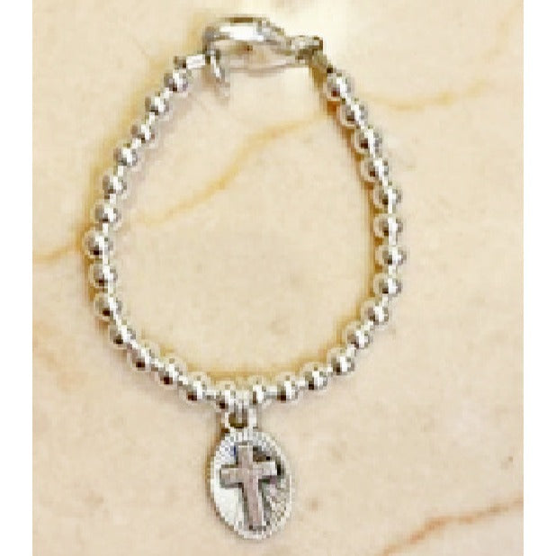 Sterling Silver with Metal (Cross or Mary)